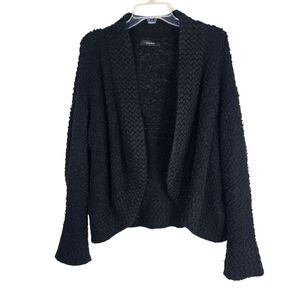 Dokotoo XL Black Cable Knit Open Front Cardigan Sweater Jacket